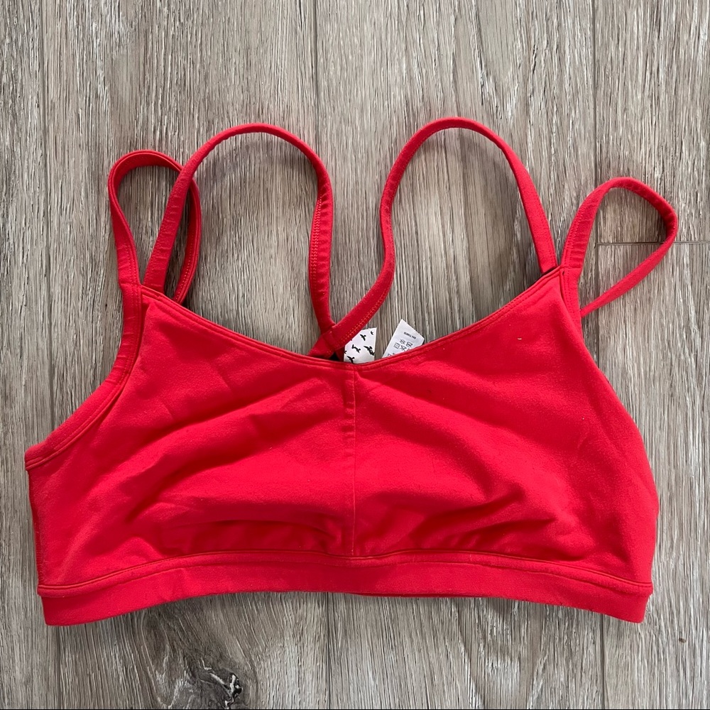 Oiselle Pink Strappy Sports Bra